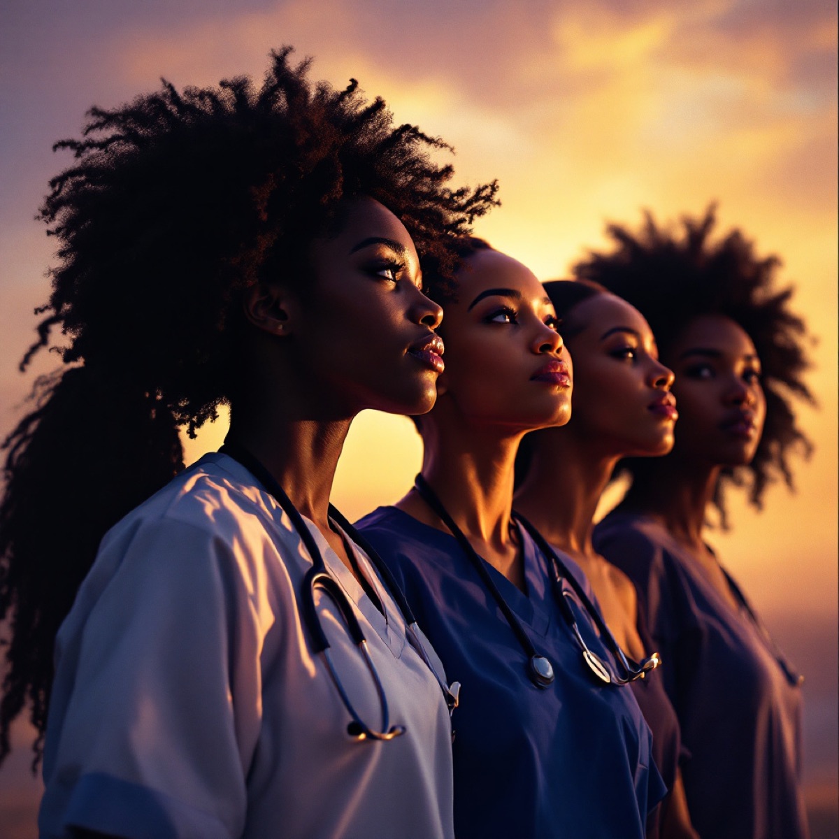 Community standing together at twilight — remembering those gone but never forgotten